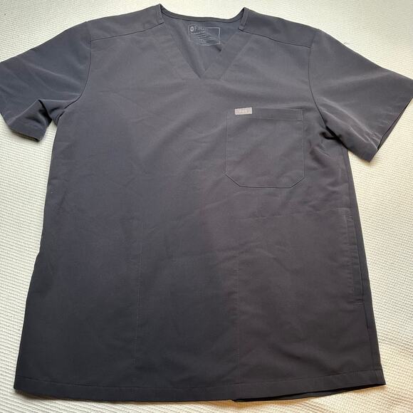 Figs Technical Collection Shirt Scrub Top V Neck gray Medium - Picture 1 of 5